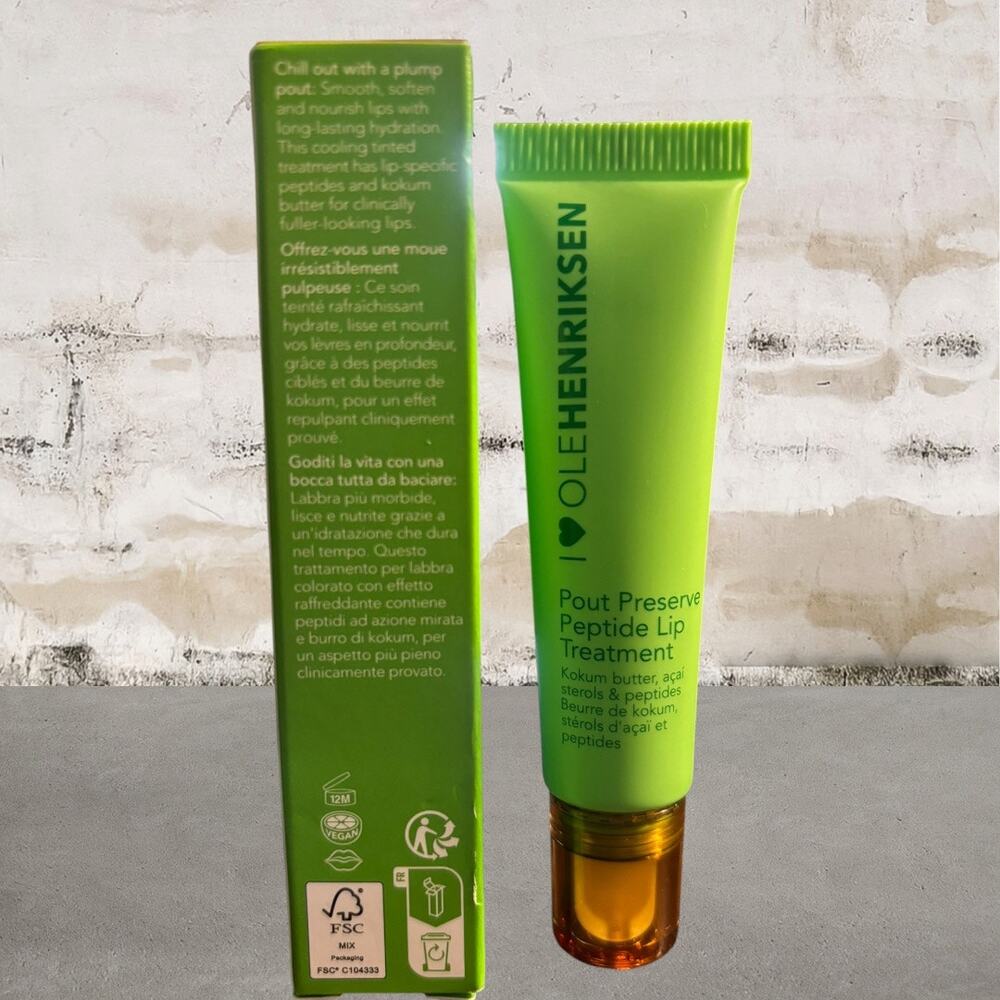 OLEHENRIKSEN Pout Preserve Chillers Peptide Lip Treatment in Capri Coco Lime NIB - Picture 4 of 4